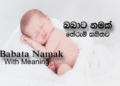 Babata Namak Sinhala
