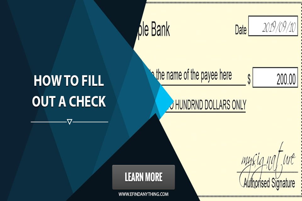 How To Fill Out A Check