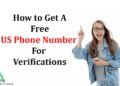 Get A Free US Phone Number For Verifications