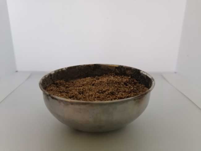 Placing the incense stick in the holder