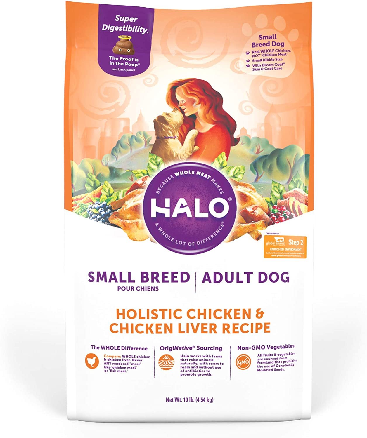Halo Natural Dry Dog Food, Small Breed Chicken