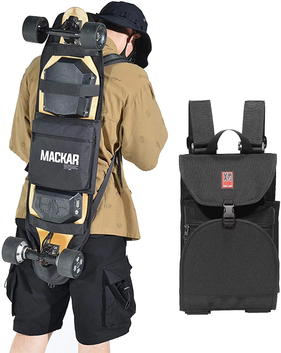 Inktells Skateboard Backpacks Adjustable Universal