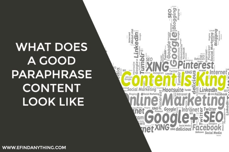 What Does a Good Paraphrase Content Look Like