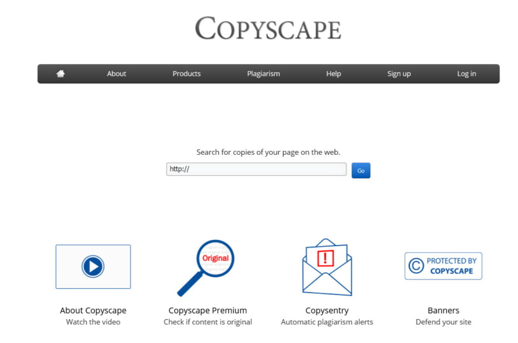 CopyScape Plagiarism checker