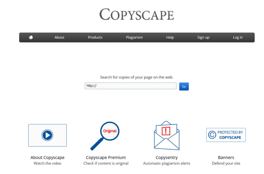 CopyScape Plagiarism checker