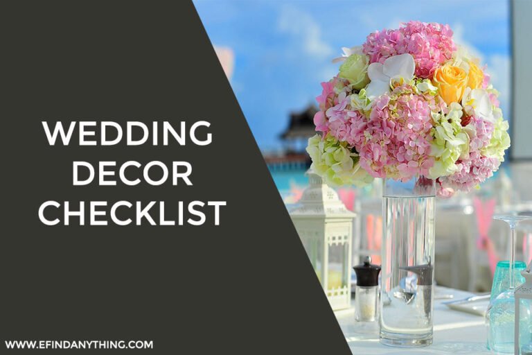 Wedding Decor Checklist