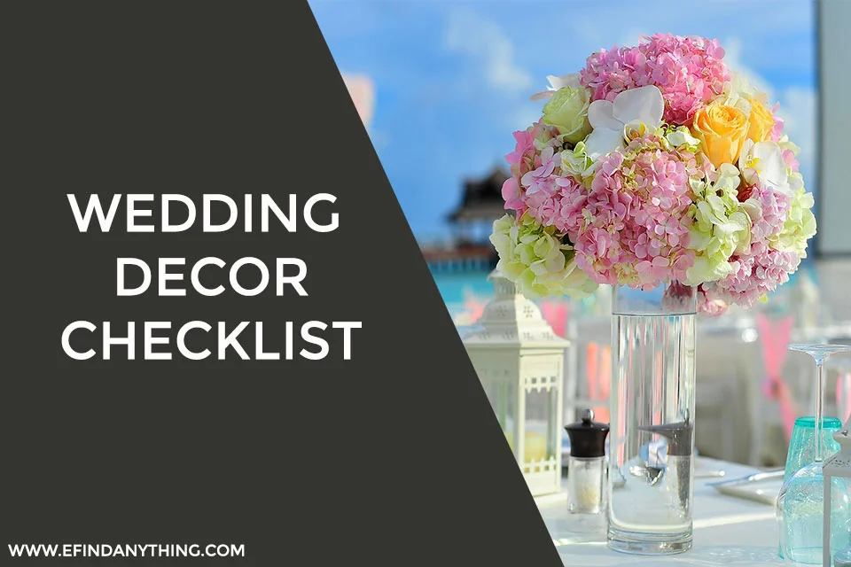 Wedding Decor Checklist