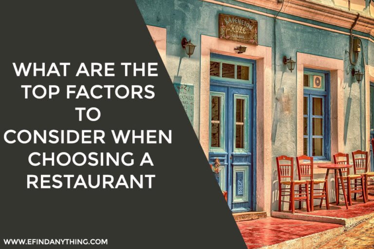 choosing a restaurant
