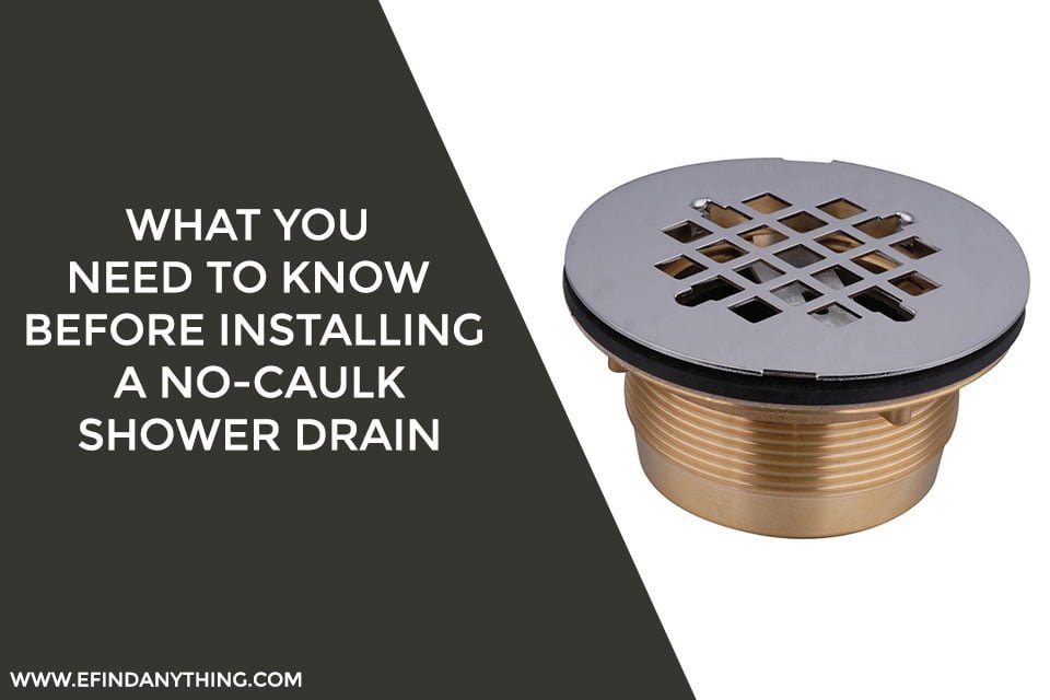 installing a No-Caulk shower drain