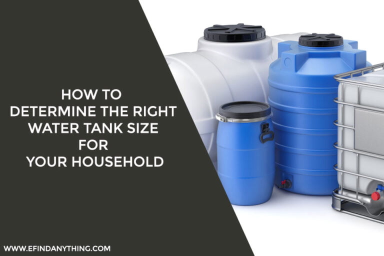 How To Determine The Right Water Tank Size