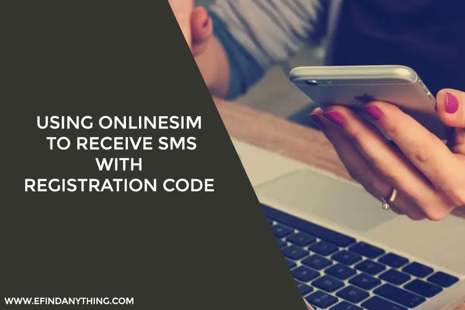 Using OnlineSim to receive SMS with registration code