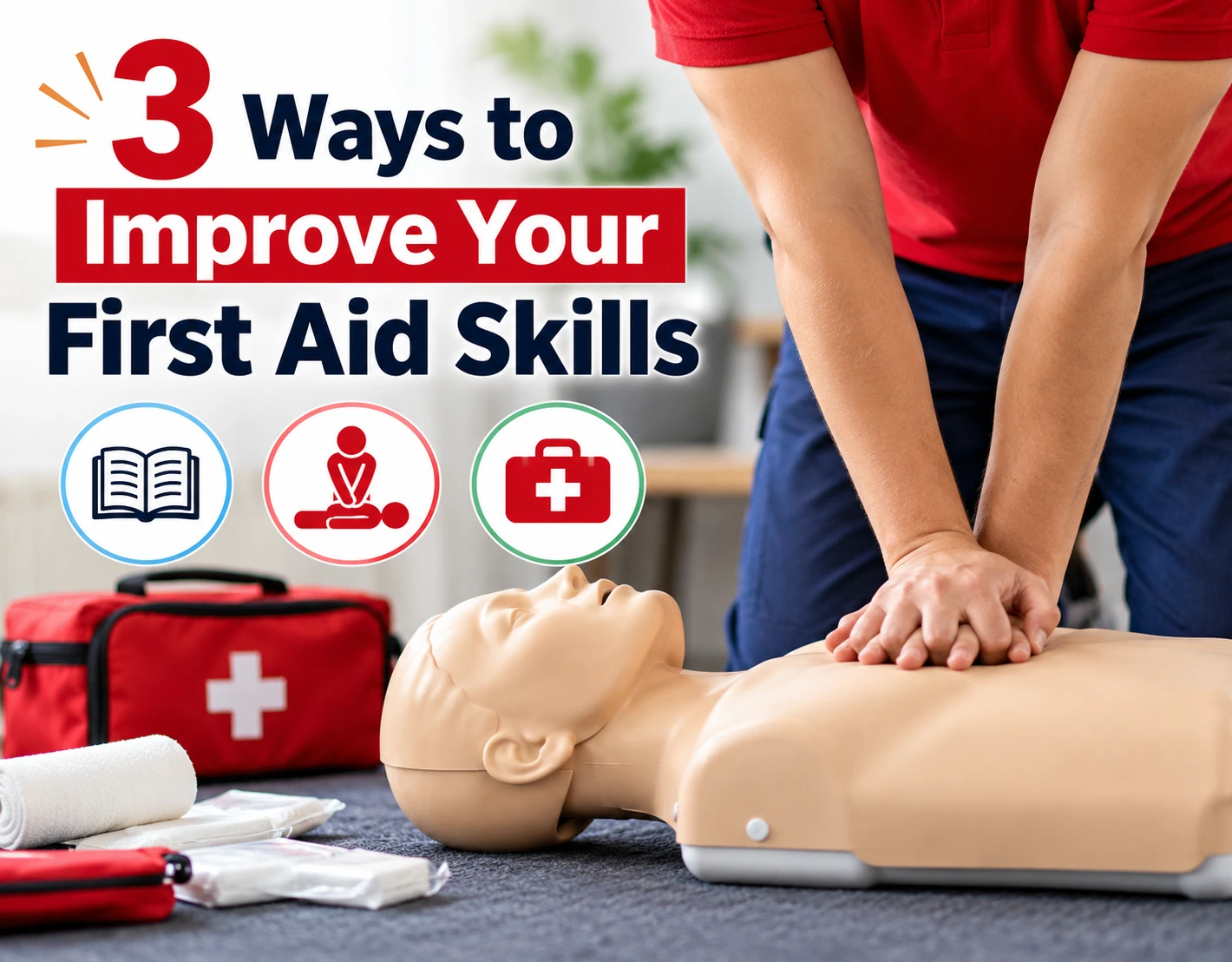 3 ways to improve your first aid skills through training, CPR practice, and emergency preparedness