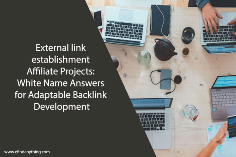 External link establishment Affiliate Projects