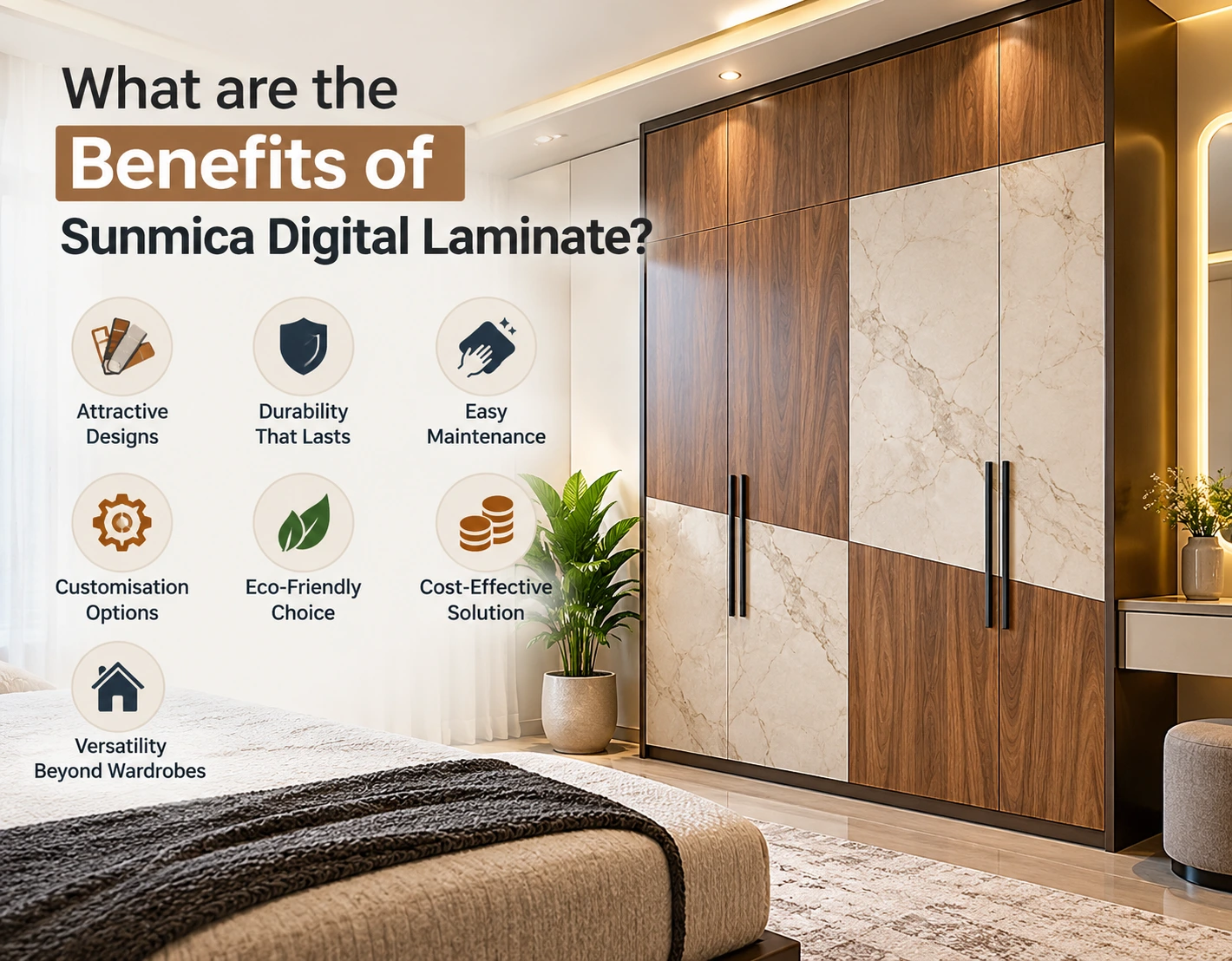 Benefits of Sunmica Digital Laminate for modern wardrobe interiors