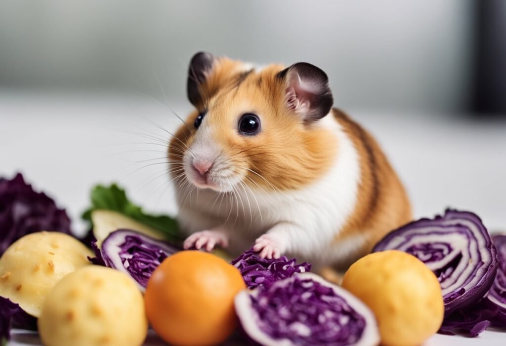 Hamsters Eat Red Cabbage