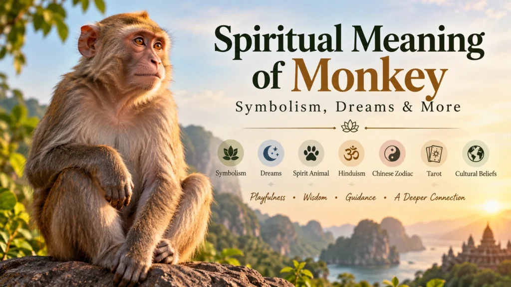Spiritual meaning of monkey, including symbolism, dreams, and spiritual beliefs