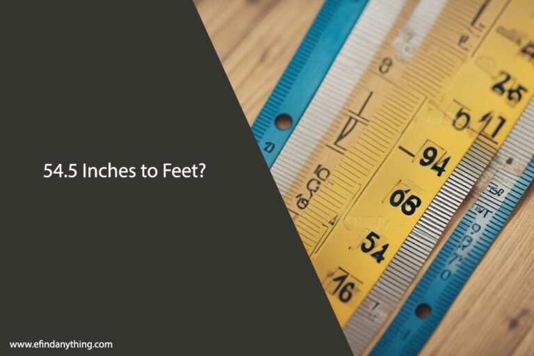 54.5 Inches to Feet