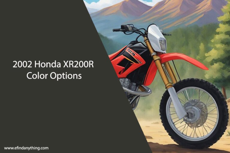 2002 Honda XR200R Color Options