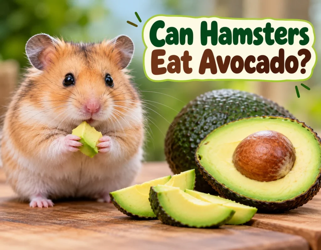 Can hamsters eat avocado? A hamster beside fresh avocado pieces