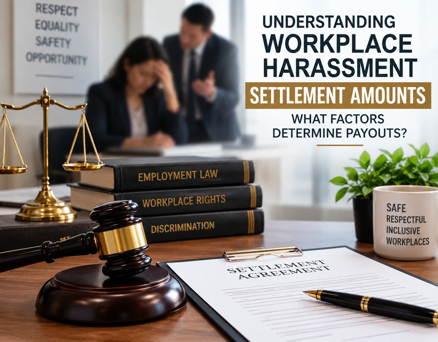 Workplace harassment settlement amounts and factors that determine payouts