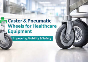 caster and pneumatic wheels for healthcare equipment