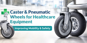caster and pneumatic wheels for healthcare equipment