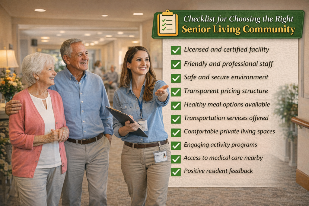 Checklist for Choosing the Right Senior Living Community