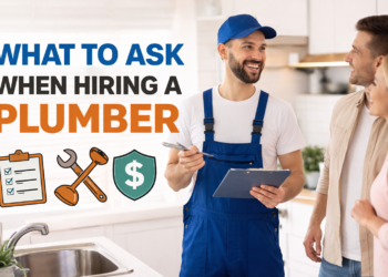 Plumber consultation in a modern kitchen