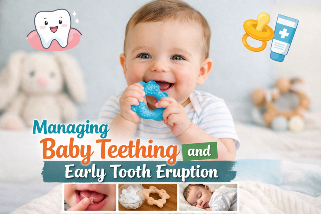 managing baby teething and early tooth eruption