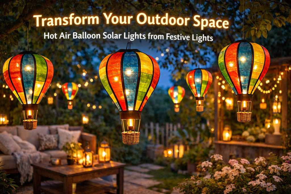 hot air balloon solar lights