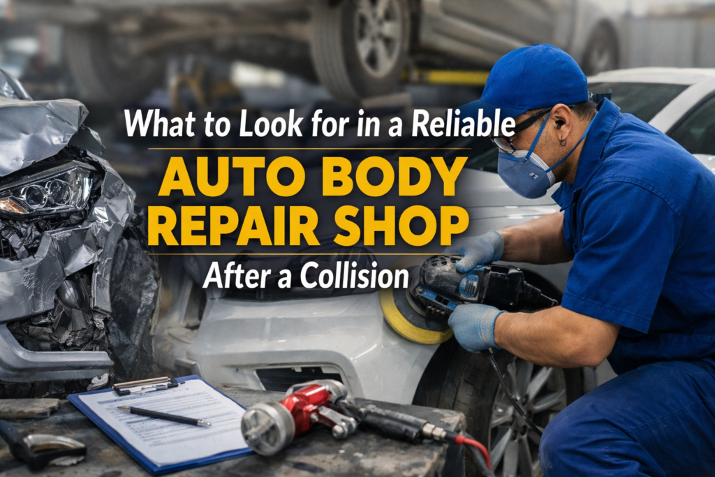 reliable auto body repair shop after a collision