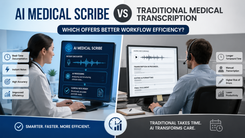 AI Medical Scribe vs Traditional Medical Transcription
