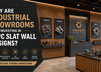 WPC Slat Wall Designs for Industrial Showrooms