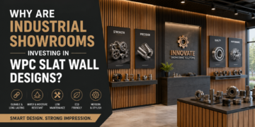 WPC Slat Wall Designs for Industrial Showrooms
