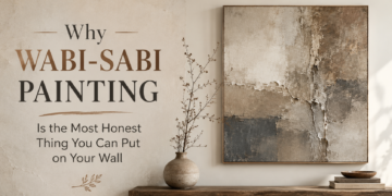 Wabi-sabi painting for your wall