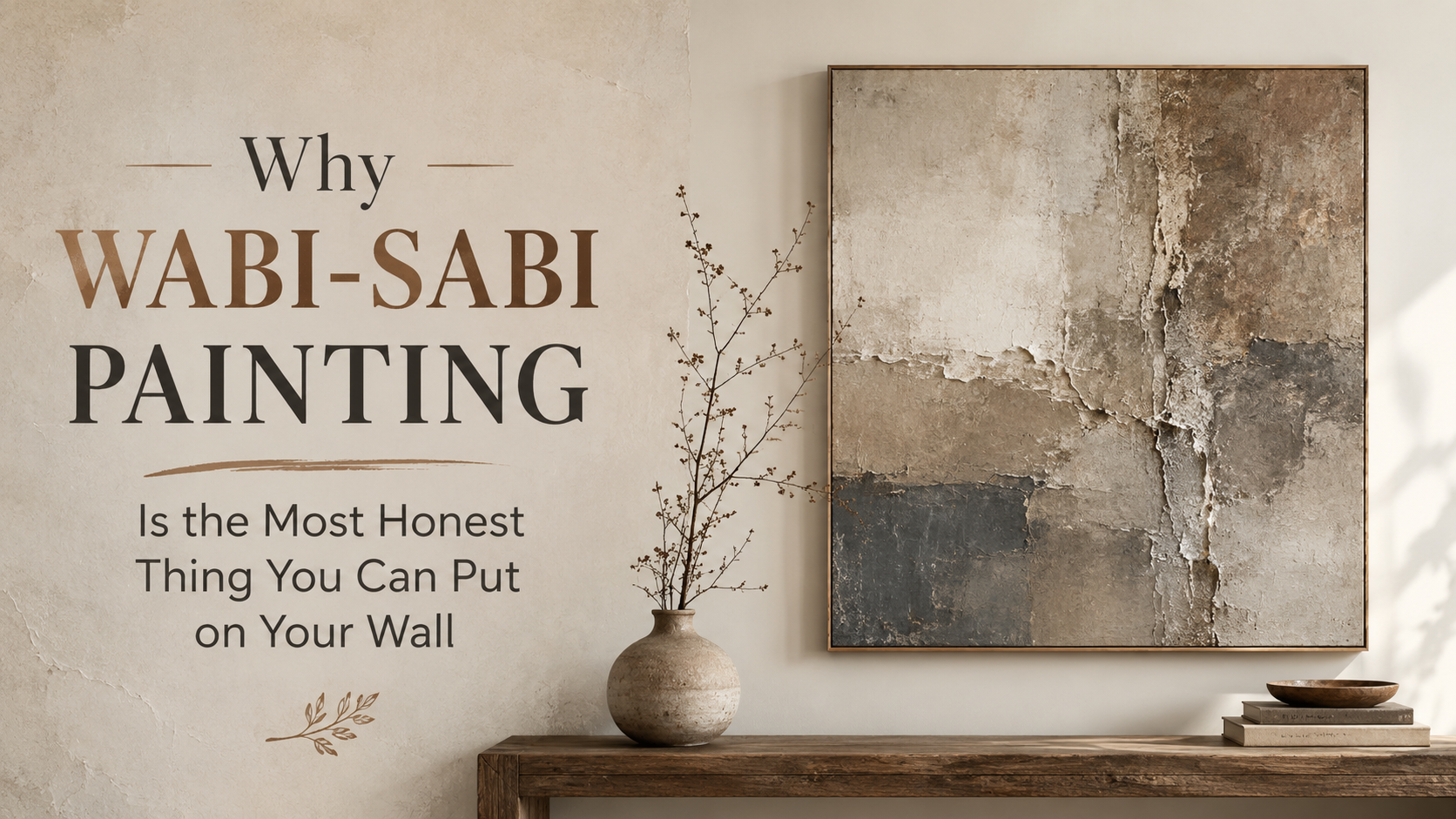 Wabi-sabi painting for your wall
