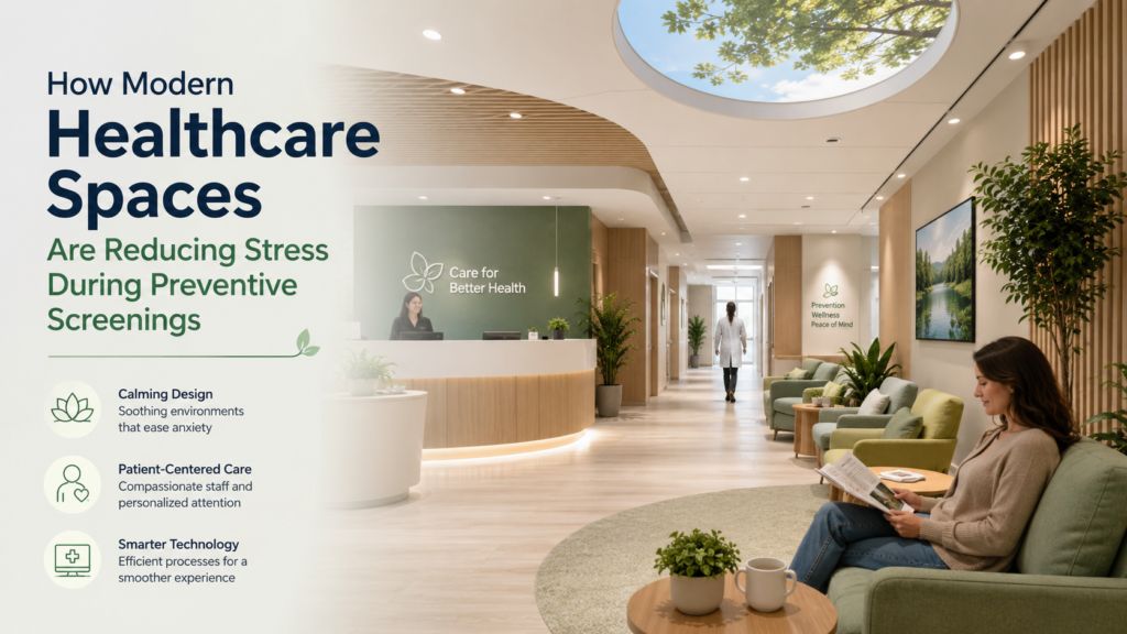 modern healthcare spaces reducing stress
