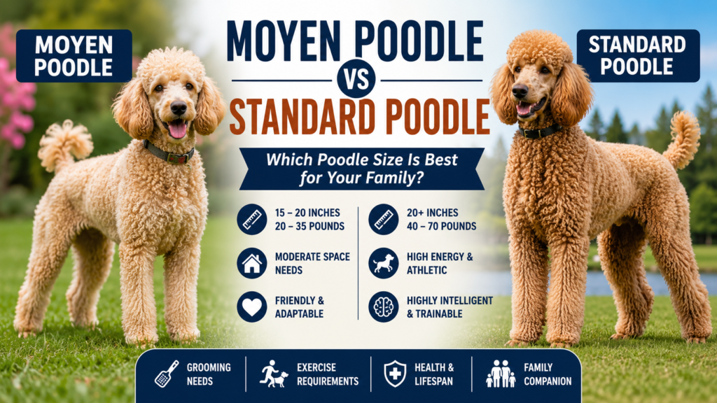 moyen poodle vs standard poodle