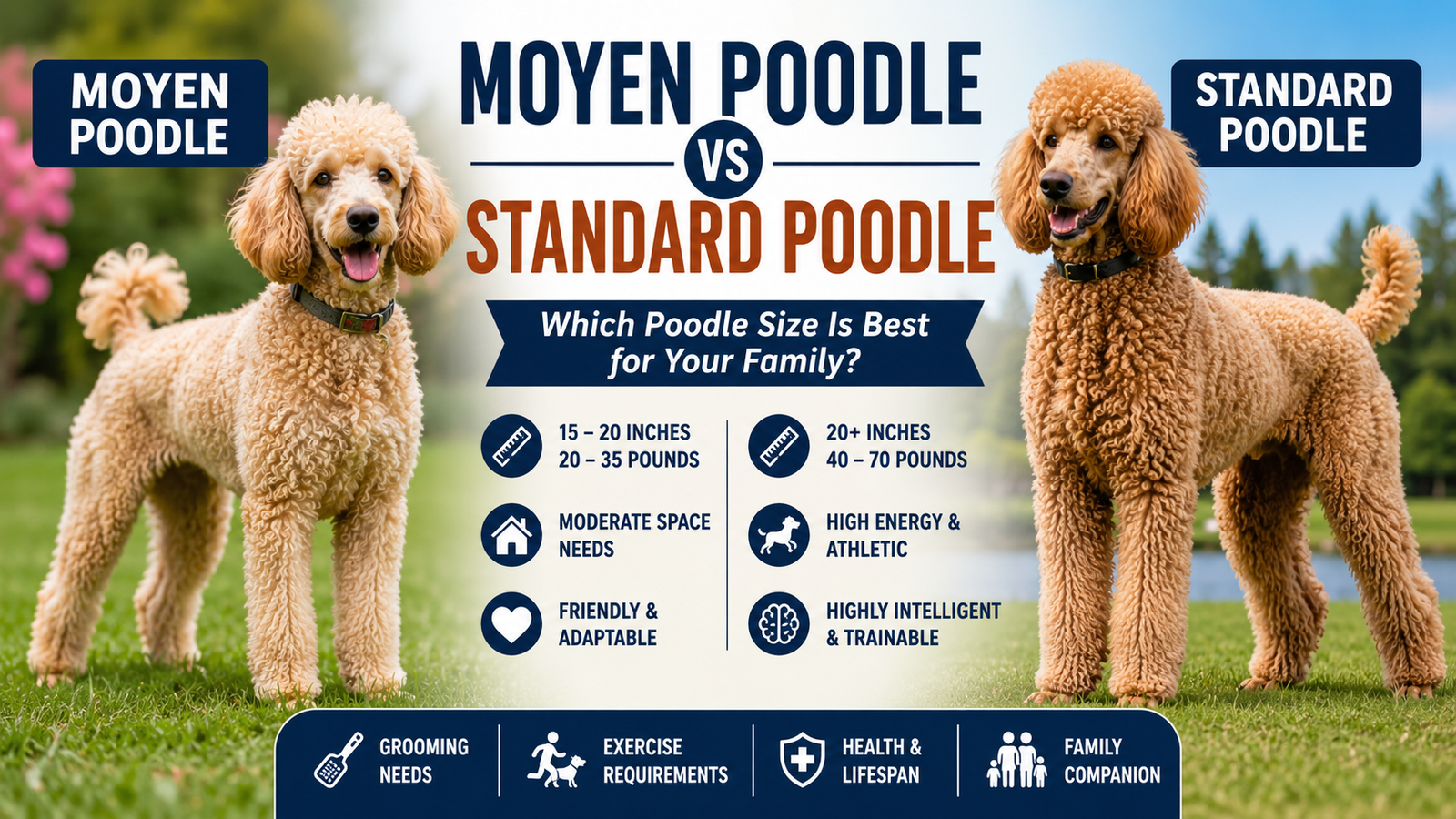 moyen poodle vs standard poodle