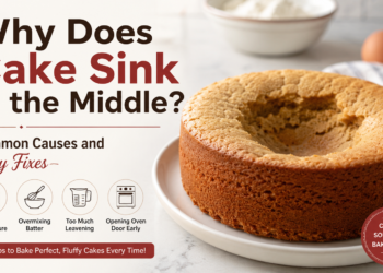why does cake sink in the middle