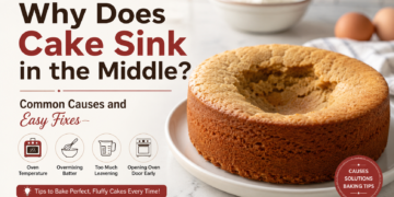 why does cake sink in the middle