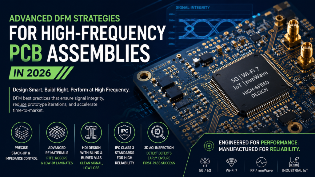 Advanced DFM Strategies for High-Frequency PCB Assemblies
