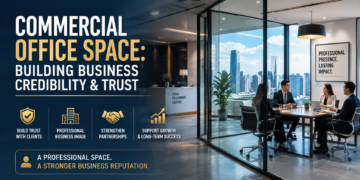 Modern commercial office space helping businesses build credibility and strengthen professional brand image.