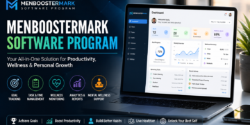 MenBoosterMark software dashboard mockup