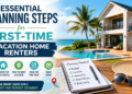 Essential planning steps for first-time vacation home renters, including budgeting, choosing the right rental, reading policies, and booking early for a stress-free vacation.