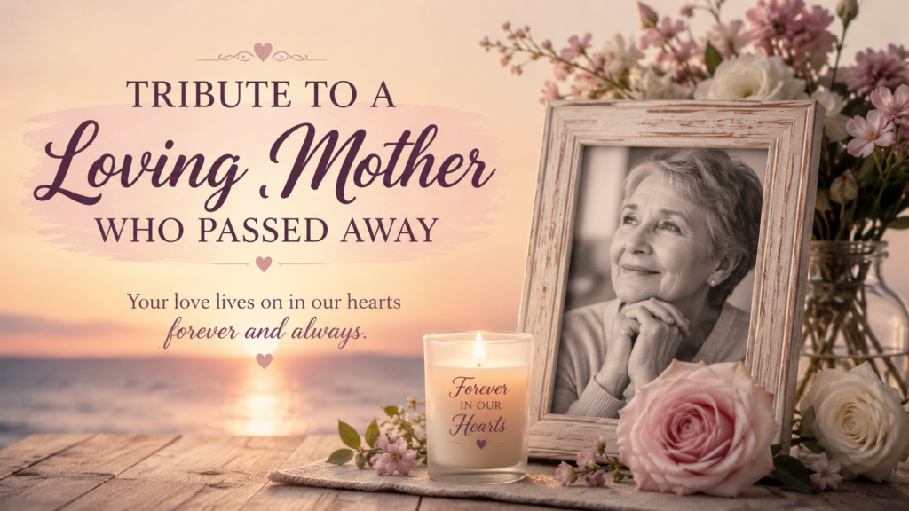 tribute to a loving mother who passed away