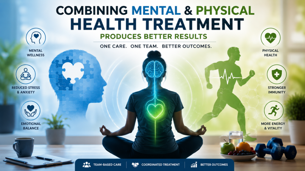 Healthcare professionals providing integrated mental and physical health treatment to improve patient recovery and overall well-being