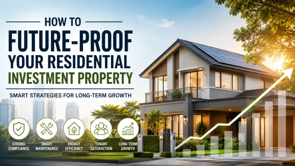 Modern residential investment property showcasing smart home upgrades, energy efficiency, compliance, and long-term real estate growth strategies.