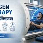 Athlete receiving oxygen chamber therapy to support faster recovery, improved performance, and overall wellness