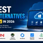 Modern feature image showing the seven best RDP alternatives for ISVs in 2026 with cloud-based Windows application publishing, secure remote desktop solutions, and scalable software delivery technology.